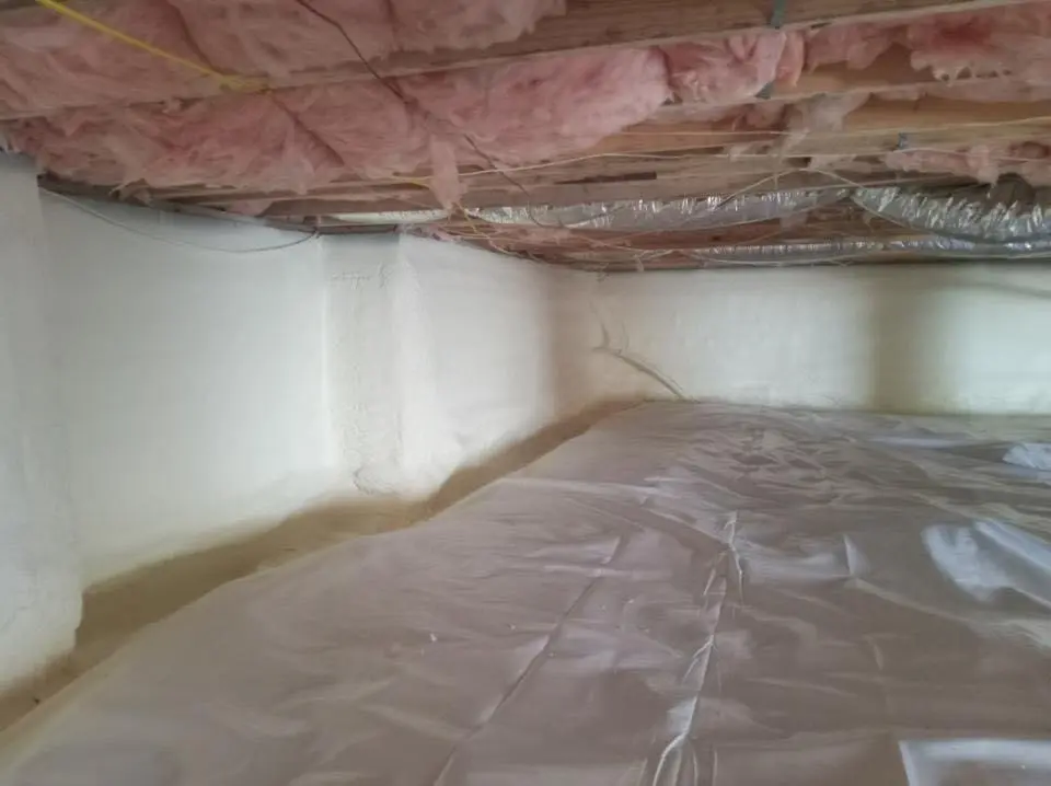 Crawl space encapsulation with closed-cell spray foam for Roof Leak Repair in Cornelia